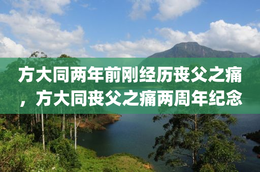 方大同兩年前剛經(jīng)歷喪父之痛，方大同喪父之痛兩周年紀(jì)念木工機(jī)械,設(shè)備,零部件