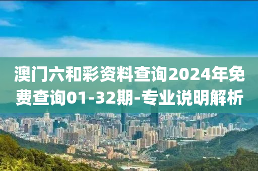 澳門六和彩資料查詢2024年免費(fèi)查詢01-32期-專業(yè)說明解析