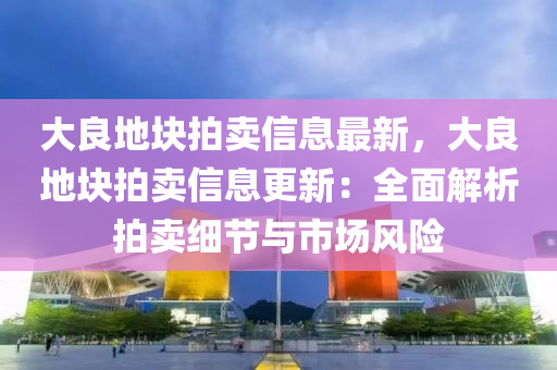 大良地塊拍賣信息最新，大良地塊拍賣信息更新：全面解析拍賣細節(jié)與市場風險