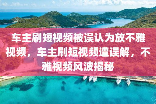 車主刷短視頻被誤認(rèn)為放不雅視頻，車主刷短視頻遭誤解，不雅視頻風(fēng)波揭秘木工機(jī)械,設(shè)備,零部件