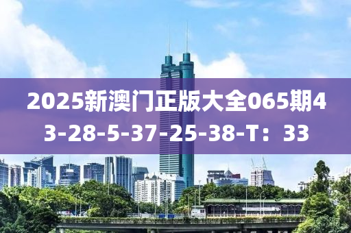 2025新澳門正版大全065期43-28-5-37-25-38-T：33