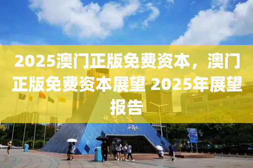 2025澳門正版免費(fèi)資本，澳門正版免費(fèi)資本展望 2025年展望報(bào)告木工機(jī)械,設(shè)備,零部件