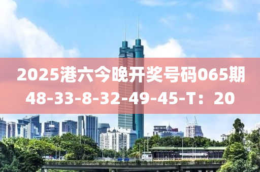 2025港六今晚開獎號碼065期48-33-8-32-49-45-T：20