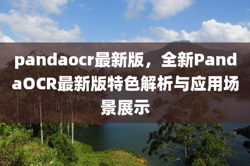 pandaocr最新版，全新PandaOCR最新版特色解析與應(yīng)用場(chǎng)景展示