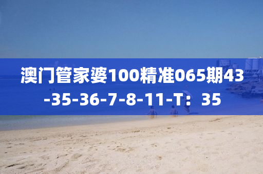 澳門管家婆100精準(zhǔn)065期43-35-36-7-8-11-T：35木工機(jī)械,設(shè)備,零部件