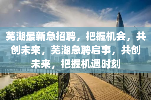 蕪湖最新急招聘，把握機會，共創(chuàng)未來，蕪湖急聘啟事，共創(chuàng)未來，把握機遇時刻