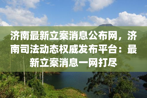 濟南最新立案消息公布網(wǎng)，濟南司法動態(tài)權威發(fā)布平臺：最新立案消息一網(wǎng)打盡