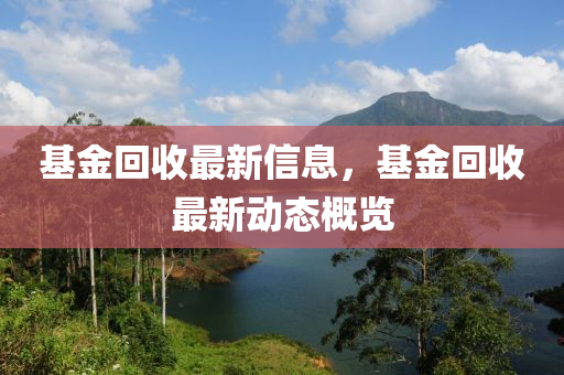 基金回收最新信息，基金回收最新動態(tài)概覽