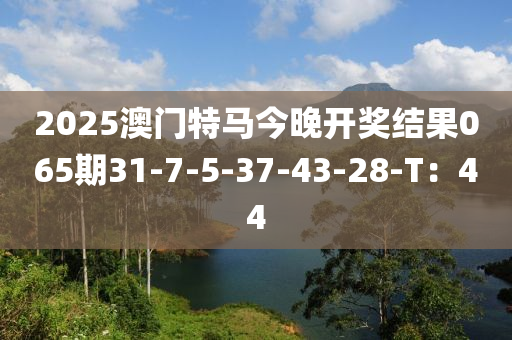 2025澳門特馬今晚開獎(jiǎng)結(jié)果065期31-7-5-37-43-28-T：44