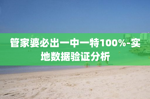 管家婆必出一中一特100%-實地數據驗證分析