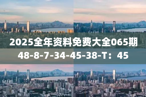 2025全年資料免費(fèi)大全065期48-8-7-34-45-38-T：45