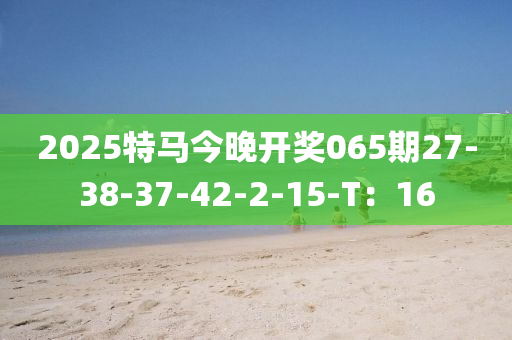 2025特馬今晚開獎065期27-38-37-42-2-15-T：16