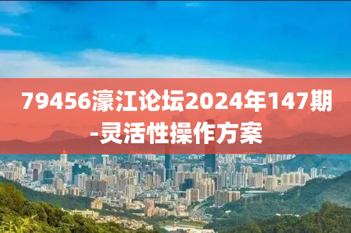 79456濠江論壇2024年147期-靈活性操作方案