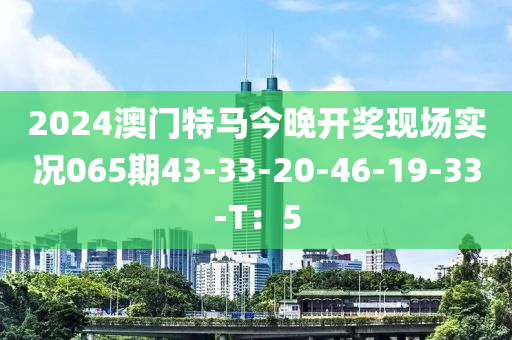 2024澳門特馬今晚開獎現(xiàn)場實況065期43-33-20-46-19-33-T：5