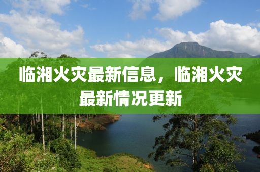 臨湘火災(zāi)最新信息，臨湘火災(zāi)最新情況更新