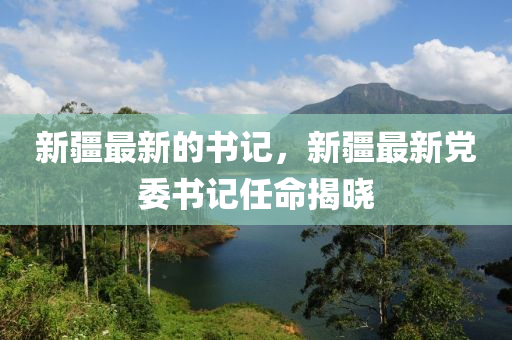 新疆最新的書記，新疆最新黨委書記任命揭曉