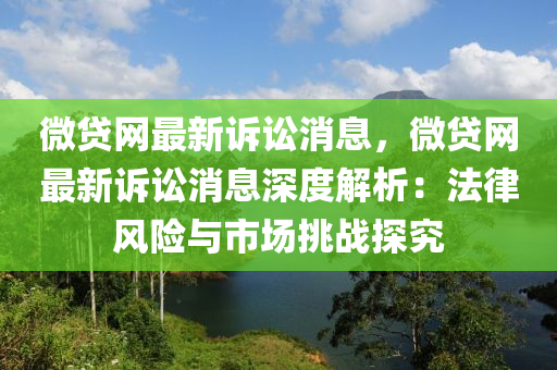 微貸網(wǎng)最新訴訟消息，微貸網(wǎng)最新訴訟消息深度解析：法律風(fēng)險與市場挑戰(zhàn)探究