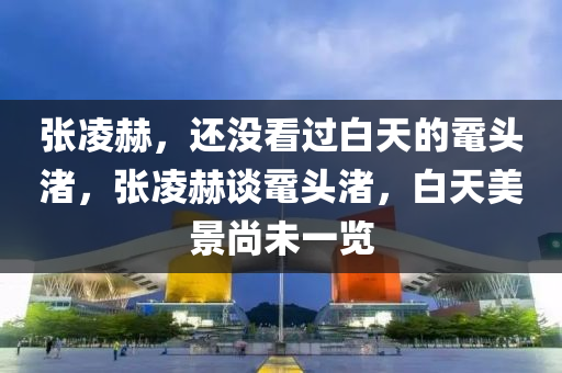 張凌赫，還沒看過白天的黿頭渚，張凌赫談黿頭渚，白天木工機(jī)械,設(shè)備,零部件美景尚未一覽