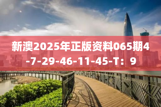 新澳2025年正版資料065期4-7-29-46-11-45-T：9