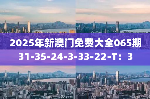 2025年新澳門免費大全065期31-35-24-3-33-22-T：3