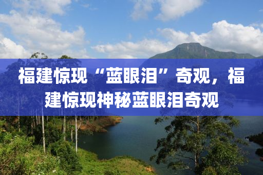 木工機械,設備,零部件福建驚現(xiàn)“藍眼淚”奇觀，福建驚現(xiàn)神秘藍眼淚奇觀