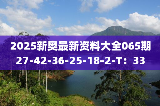 2025新奧最新資料大全065期27-42-36-25-18-2-T：33