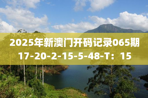 2025年新澳門開碼記錄065期17-20-2-15-5-48-T：15