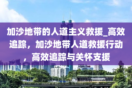 加沙地帶的人道主義救援_高效追蹤，加沙地帶人道救援行動，高效追蹤與關(guān)懷支援