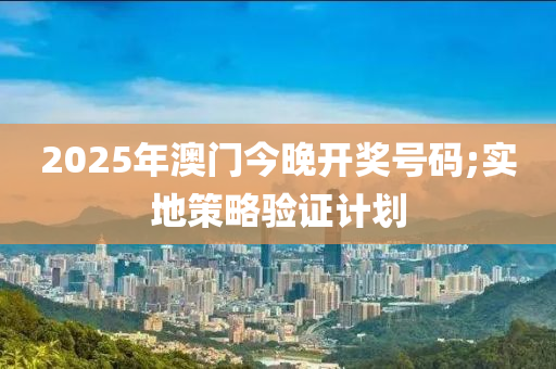 2025年澳門今晚開(kāi)獎(jiǎng)號(hào)碼;實(shí)地策略驗(yàn)證計(jì)劃