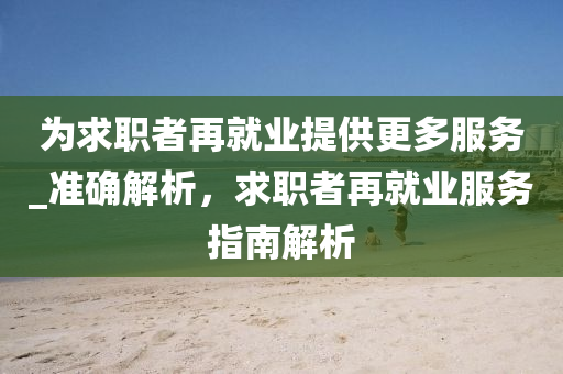 為求職者再就業(yè)提供更多服務_準確解析，求職者再就業(yè)服務指南解析