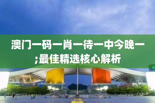 澳門一碼一肖一待一中今晚一;最佳精選核心解析