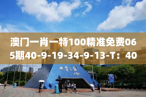 澳門一肖一特100精準(zhǔn)免費(fèi)065期40-9-19-34-9-13-T：40