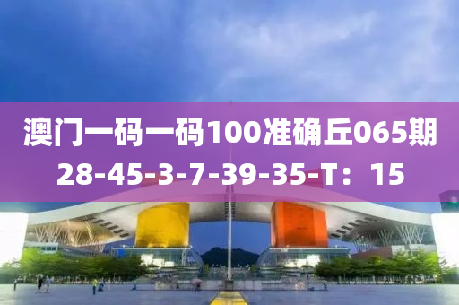 澳門一碼一碼100準確丘065期28-45-3-7-39-35-T：15