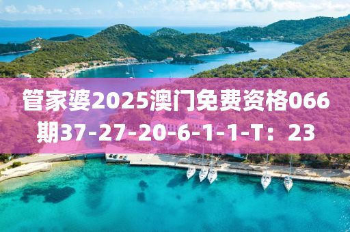 管家婆2025澳門(mén)免費(fèi)資格066期37-27-20-6-1-1-T：23