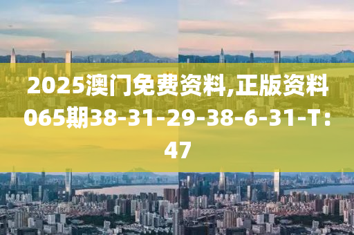 2025澳門免費(fèi)資料,正版資料065期38-31-29-38-6-31-T：47