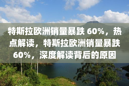 特斯拉歐洲銷(xiāo)量暴跌 60%，熱點(diǎn)解讀，特斯拉歐洲銷(xiāo)量暴跌60%，深度解讀背后的原因