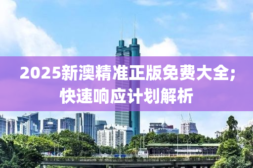 2025新澳精準正版免費大全;快速響應計劃解析