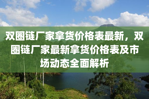 雙圈鏈廠家拿貨價格表最新，雙圈鏈廠家最新拿貨價格表及市場動態(tài)全面解析