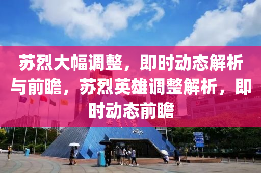 蘇烈大幅調整，即時動態(tài)解析與前瞻，蘇烈英雄調整解析，即時動態(tài)前瞻