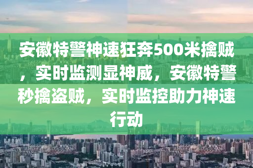 安徽特警神速狂奔500米擒賊，實時監(jiān)測顯神威，安徽特警秒擒盜賊，實時監(jiān)控助力神速行動