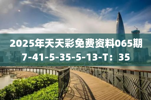 2025年天天彩免費資料065期7-41-5-35-5-13-T：35