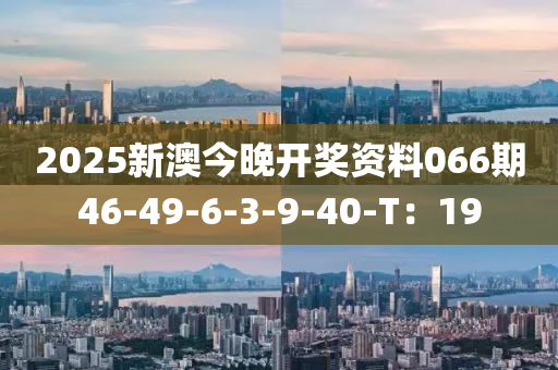 2025新澳今晚開獎資料066期46-49-6-3-9-40-T：19