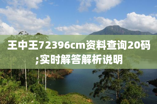 王中王72396cm資料查詢20碼;實時解答解析說明