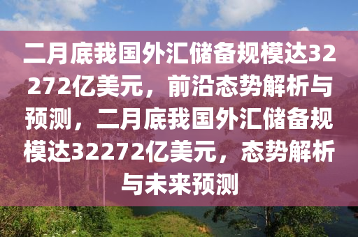 二月底我國外匯儲備規(guī)模達32272億美元，前沿態(tài)勢解析與預測，二月底我國外匯儲備規(guī)模達32272億美元，態(tài)勢解析與未來預測