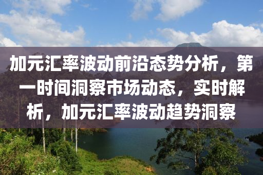 加元匯率波動前沿態(tài)勢分析，第一時間洞察市場動態(tài)，實時解析，加元匯率波動趨勢洞察