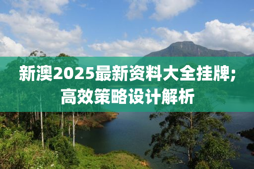 新澳2025最新資料大全掛牌;高效策略設(shè)計解析木工機械,設(shè)備,零部件