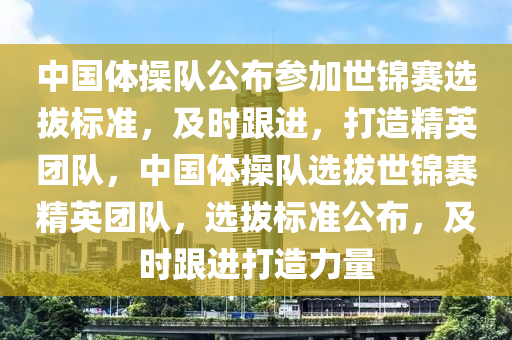 中國(guó)體操隊(duì)公布參加世錦賽選拔標(biāo)準(zhǔn)，及時(shí)跟進(jìn)，打造精英團(tuán)隊(duì)，中國(guó)體操隊(duì)選拔世錦賽精英團(tuán)隊(duì)，選拔標(biāo)準(zhǔn)公布，及時(shí)跟進(jìn)打造力量