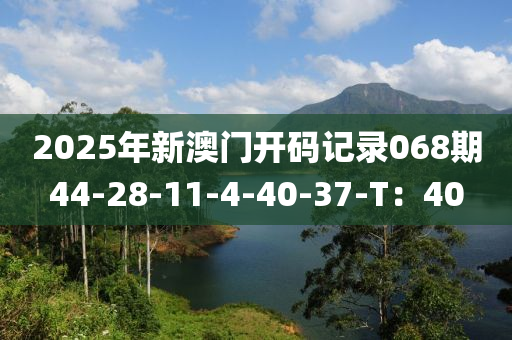 2025年新澳門(mén)開(kāi)碼記錄068期44-28-11-4-40-37-T：40