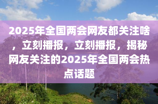 2025年全國兩會網(wǎng)友都關(guān)注啥，立刻播報，立刻播報，揭秘網(wǎng)友關(guān)注的2025年全國兩會熱點話題