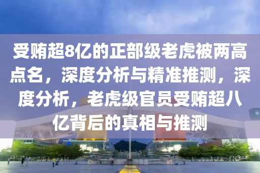 受賄超8億的正部級老虎被兩高點名，深度分析與木工機械,設備,零部件精準推測，深度分析，老虎級官員受賄超八億背后的真相與推測